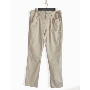 Toad&Co Mens Mission Ridge Organic Cotton blend Lean Fit Pants Khaki Tan 32 x 32